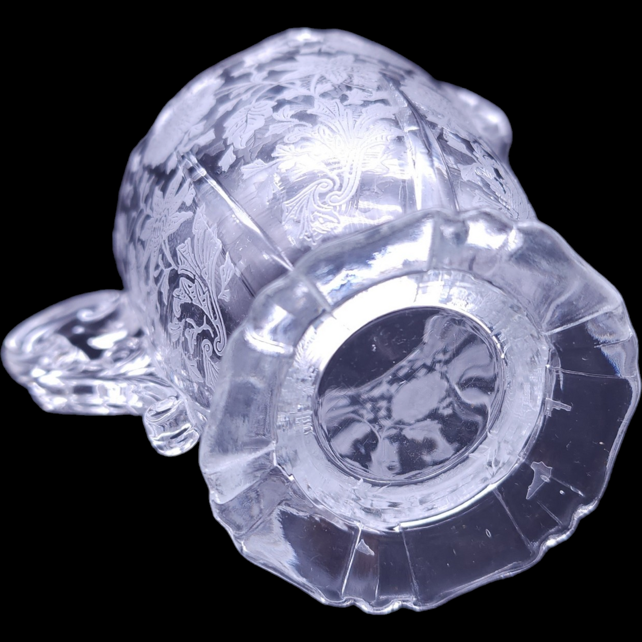 Cambridge Wildflower Clear Footed Creamer