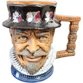 Capodimonte S. Orvis Hand Painted Mug Stein Vietata 2598 Nobleman Italian