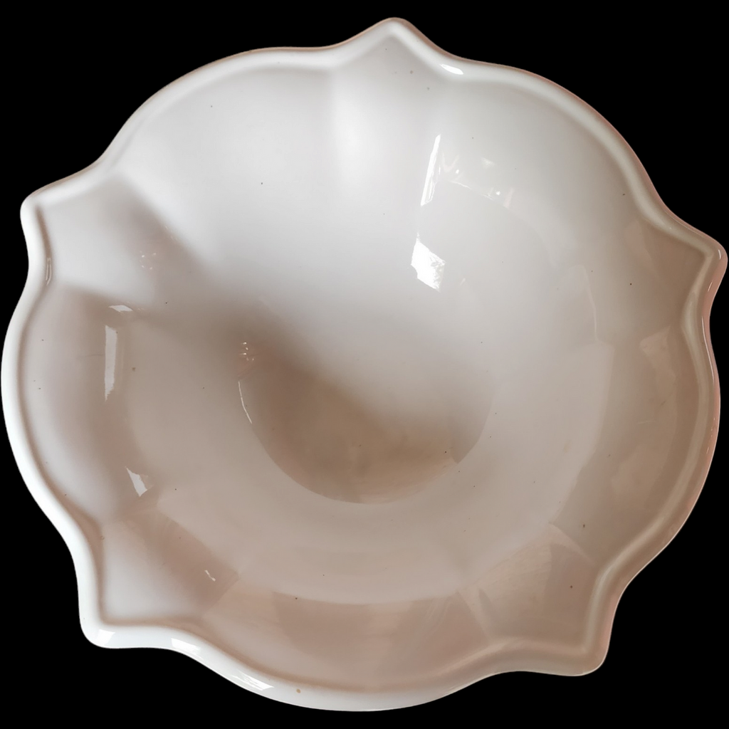 Celebrating Home White Stoneware Collection Large Footed Pedestal Bowl