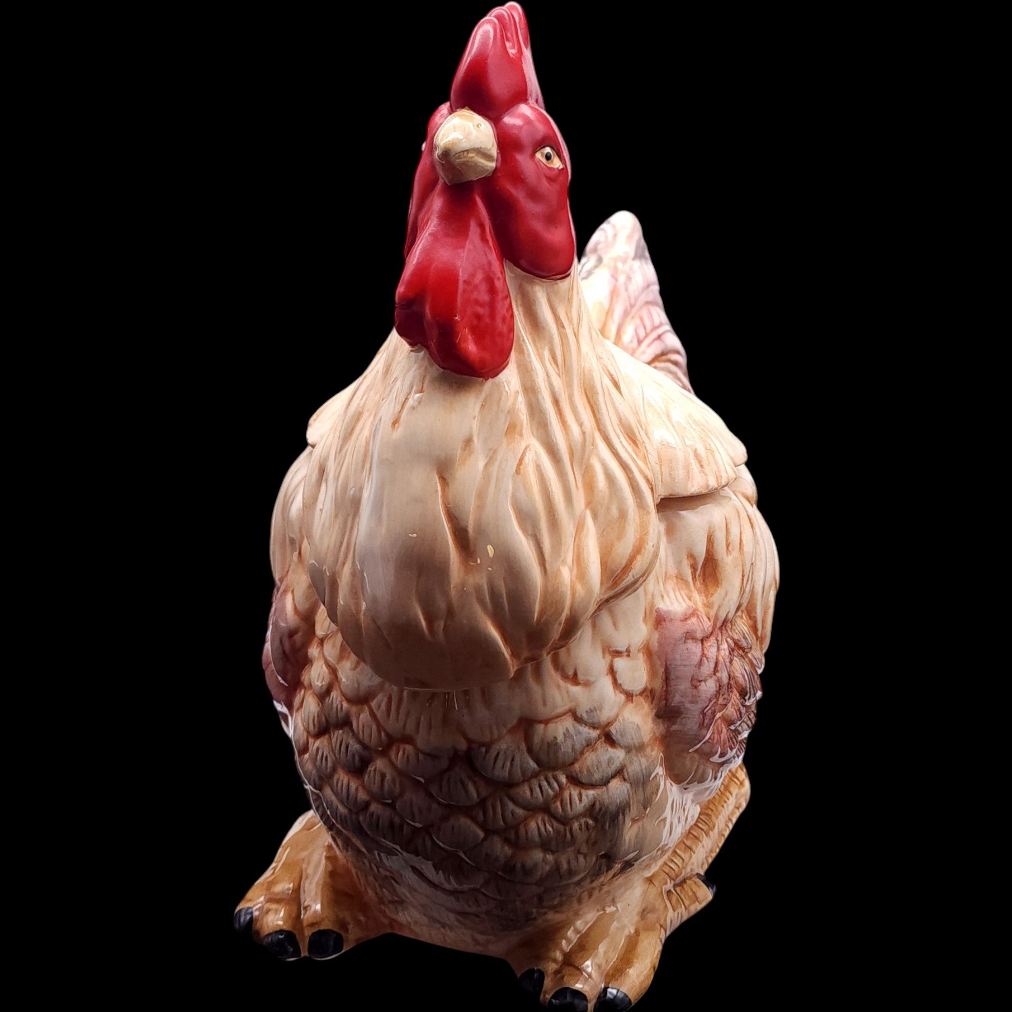 Ceramic Rooster Cookie Jar AMC NY NY Taiwan Farmhouse Decor