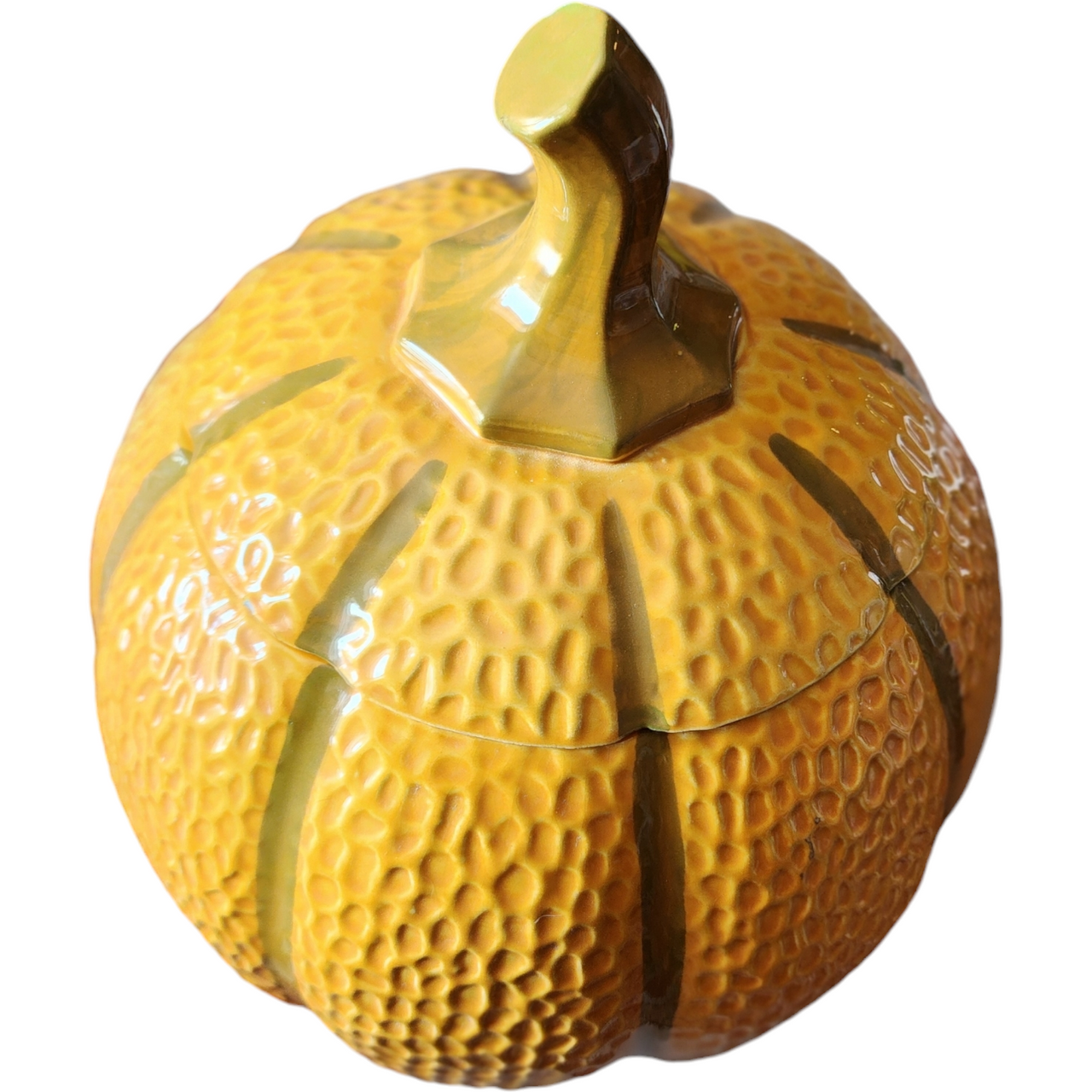 Hull Pottery Pumpkin Shape Cookie Jar Farmhouse Decor