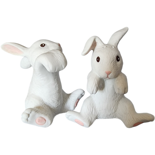 Ceramic Rabbit Bunny Salt And Pepper Shakers