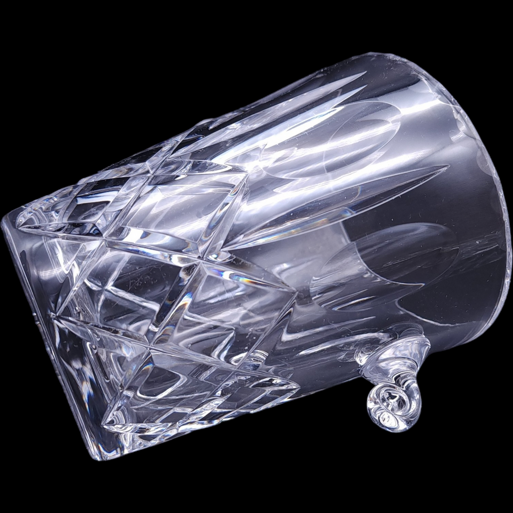 Ceska Criss-Cross & Fan Cut Design Lead Crystal Ice Bucket