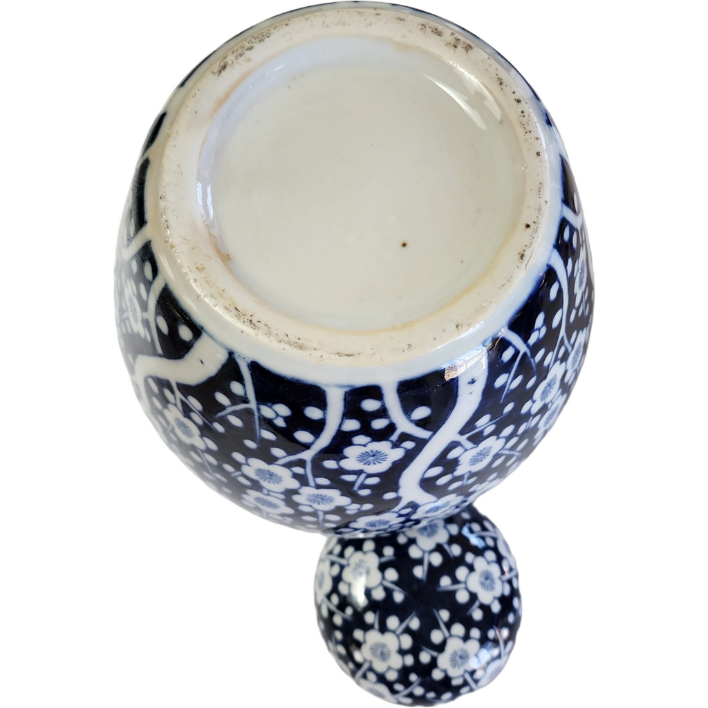 Chinese Blue White Porcelain Cherry Blossom Ginger Jar