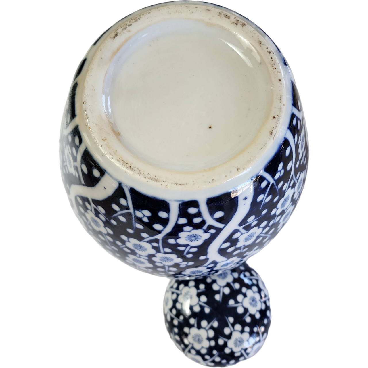 Chinese Blue White Porcelain Cherry Blossom Ginger Jar