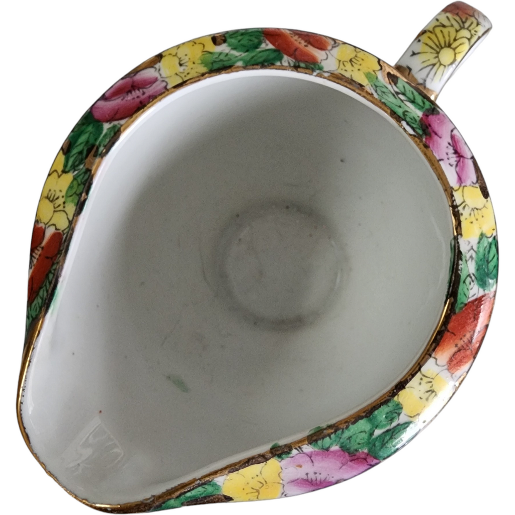 Chinese Hand Painted Chinese Scenery and Florals Tea Service for Six