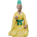 Chinese Mudman Sancai Glazed Scholar Figurine