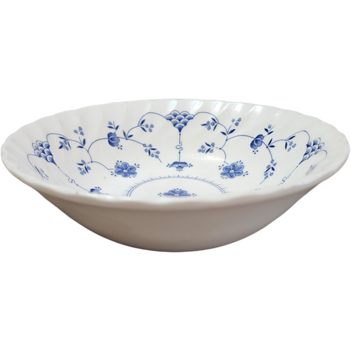 Churchill Finlandia Chelsea Blue Flowers Scalloped Coupe Cereal Bowl
