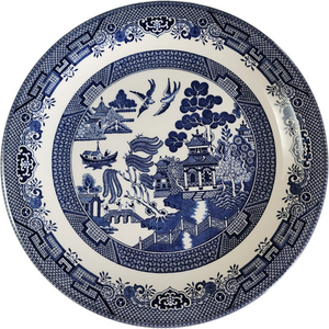 Churchill Willow Blue Georgian Shape Dinner Plate