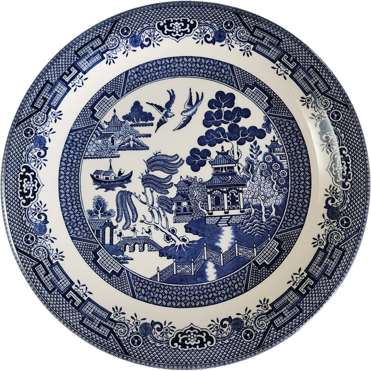 Churchill Willow Blue Georgian Shape Dinner Plate
