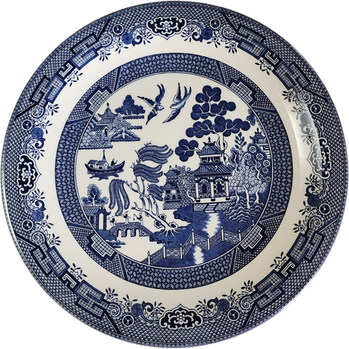 Churchill Willow Blue Georgian Shape Dinner Plate