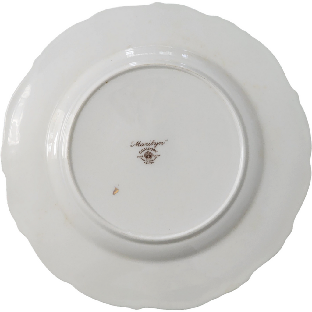 Coalport Marilyn Pink Yellow Purple Flowers Scalloped Salad Plate