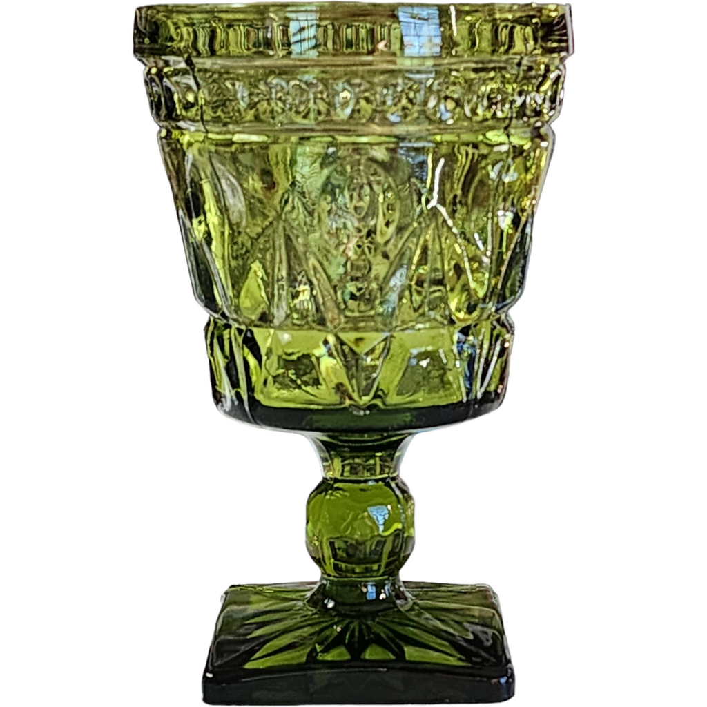 Colony Park Lane Green Water Goblet