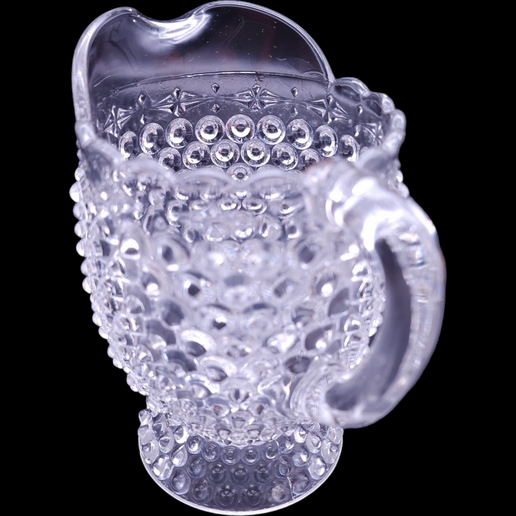 Columbia Glass Co. Double Eye Hobnail with Decorative Band Pitcher