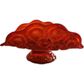 Smith Glass Moon and Star Amberina Orange Banana Boat Stand