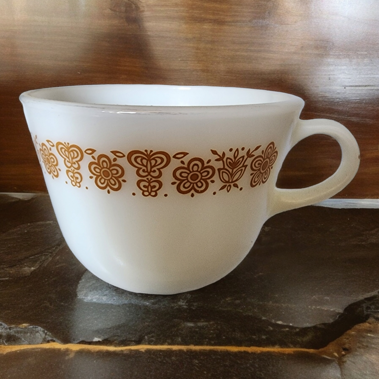 Corning Corelle Butterfly Gold Flat Cup