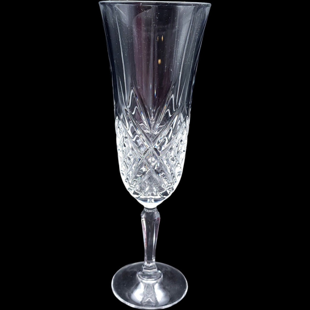 Cristal D'Arques Durand Masquerade Cut Crystal Fluted Champagne Glass