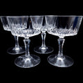 Cristal D'Arques Durand Versailles Glass Champagne Coupes Sherbet Glasses Set of 4