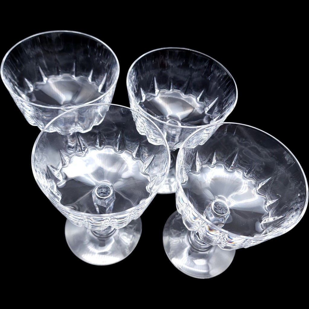 Cristal D'Arques Durand Versailles Glass Champagne Coupes Sherbet Glasses Set of 4