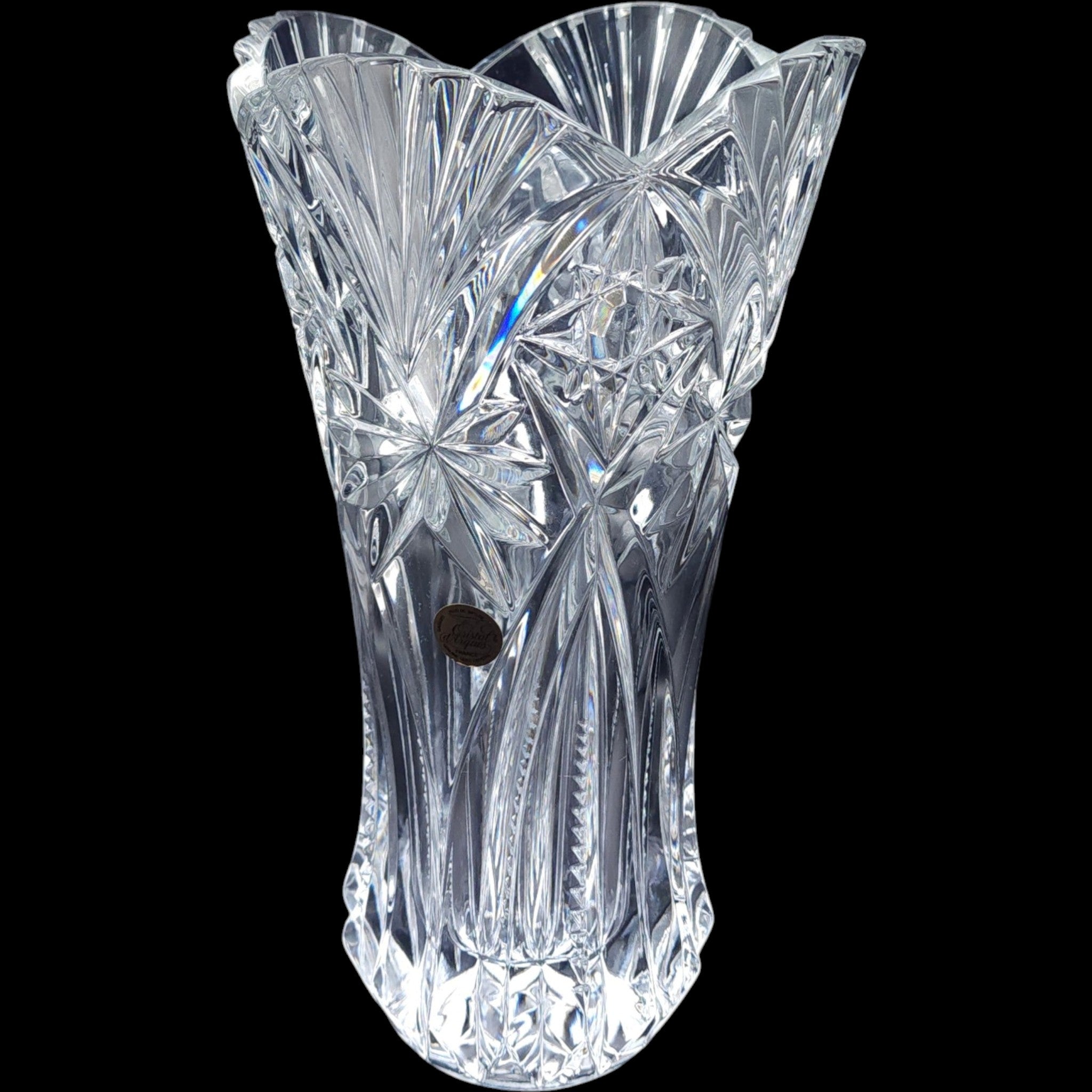 Cristal D'Arques Durand Vincennes 11 Cut Crystal Flower Vase