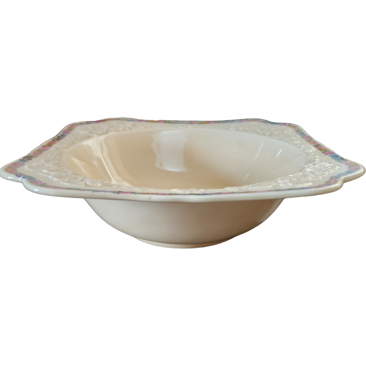 Crown Ducal Gainsborough Floral Ctr & Band Square Vegetable Bowl