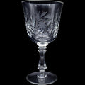 Crystal Clear Industries Cut Crystal Water Goblet Star Pinwheel Stemware