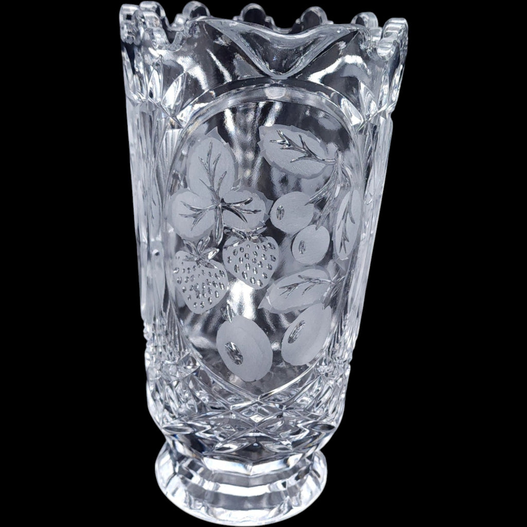 Crystal Clear Industries Etched Fruit Glass Pitcher