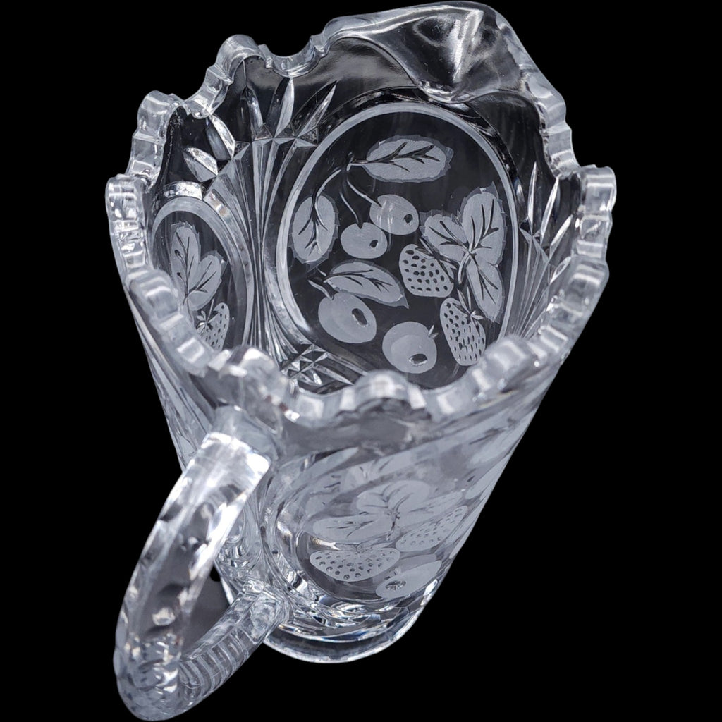 Crystal Clear Industries Etched Fruit Glass Pitcher