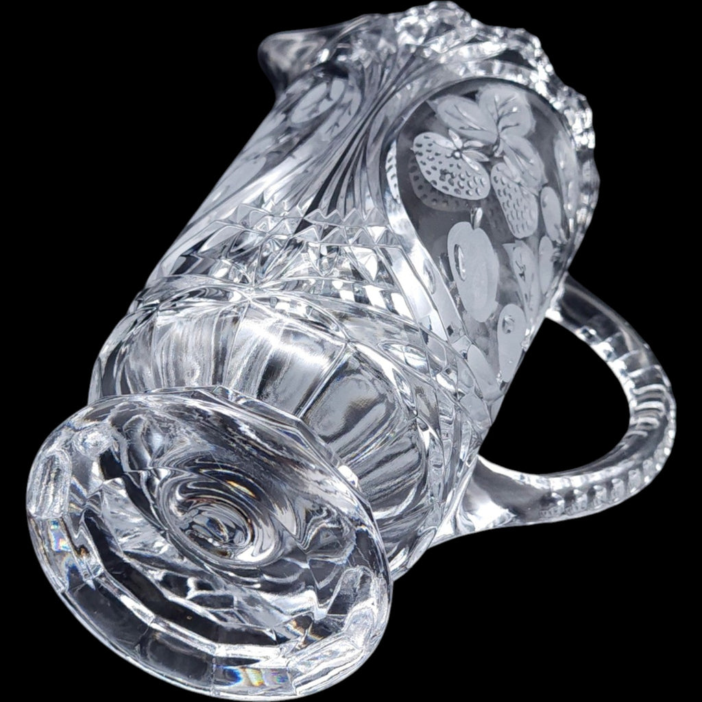 Crystal Clear Industries Etched Fruit Glass Pitcher