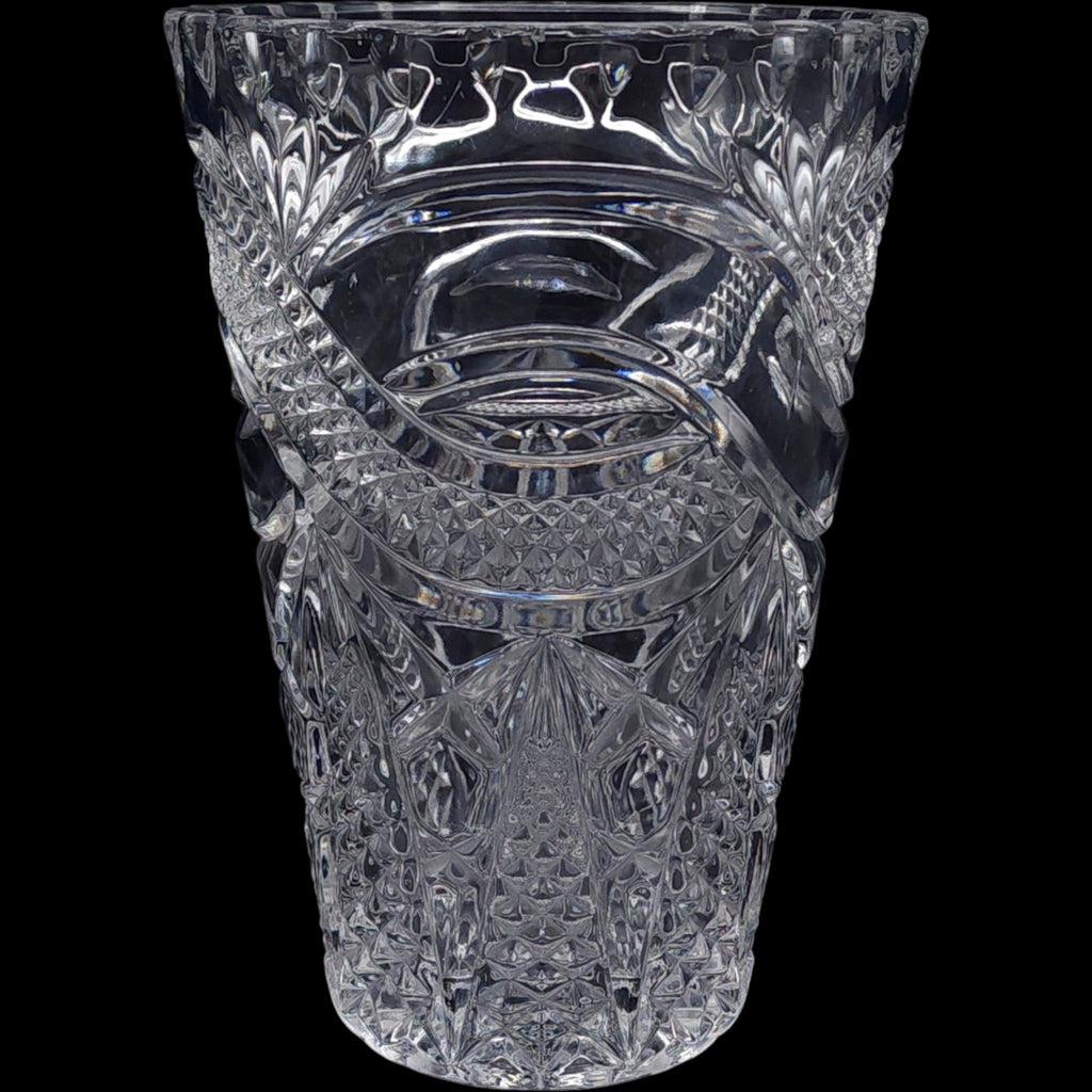 Crystal Clear Industries Vintage Cut Crystal Glass Flower Vase