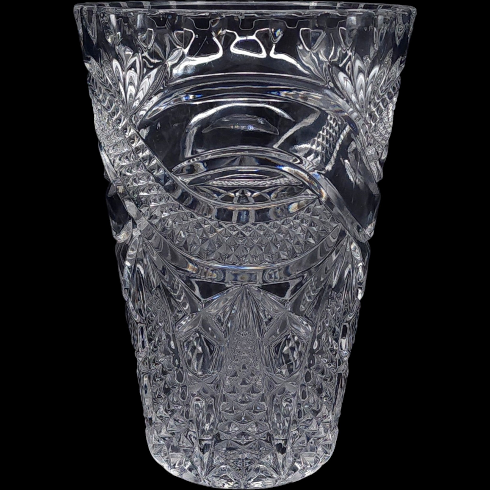 Crystal Clear Industries Vintage Cut Crystal Glass Flower Vase