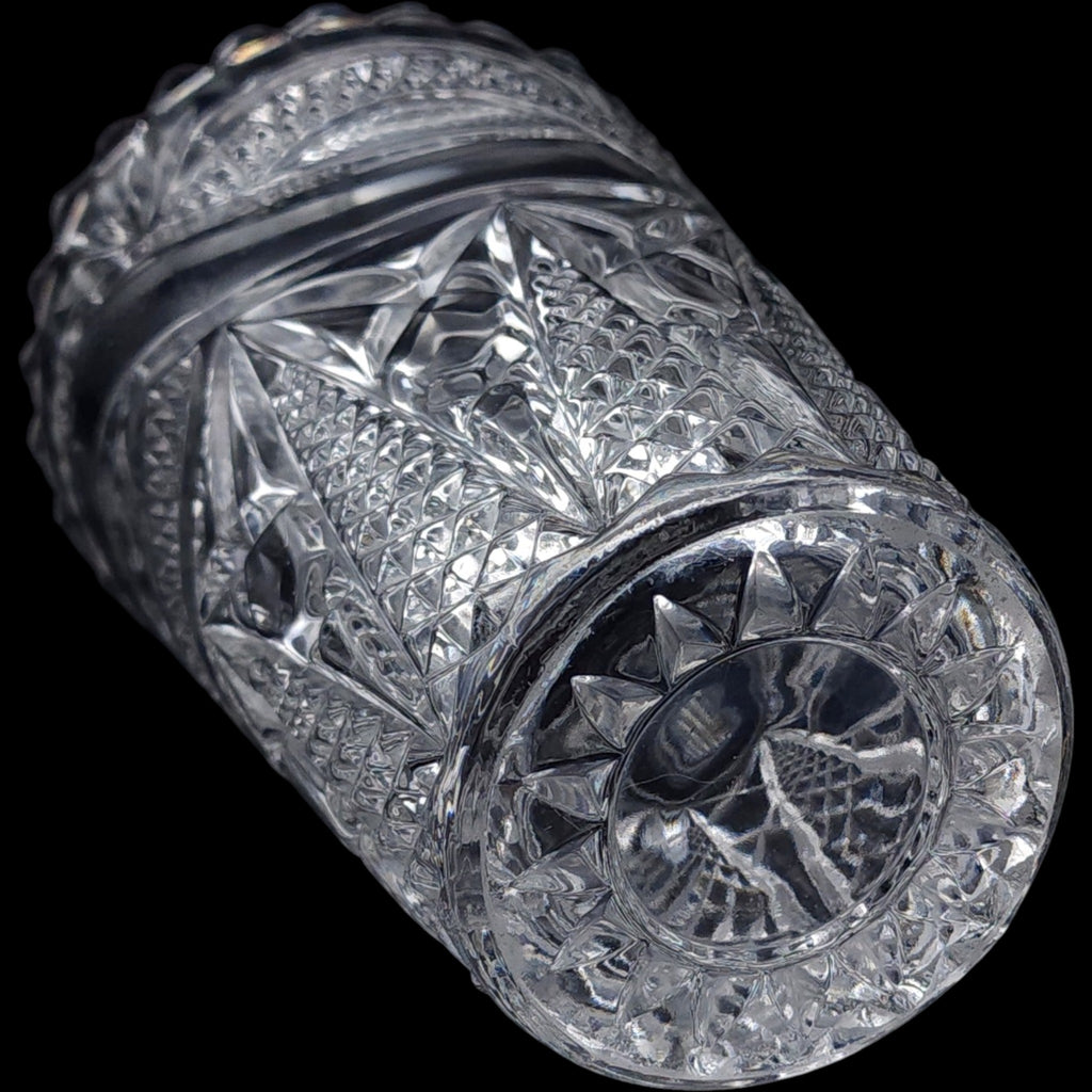 Crystal Clear Industries Vintage Cut Crystal Glass Flower Vase