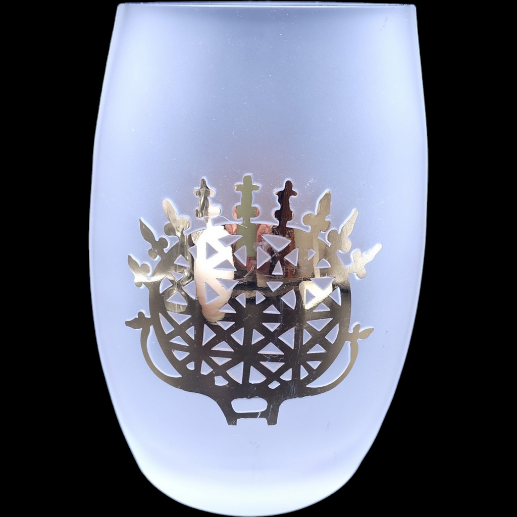 Pasabahce Crystal Gold Leaf  Sun Course Vase