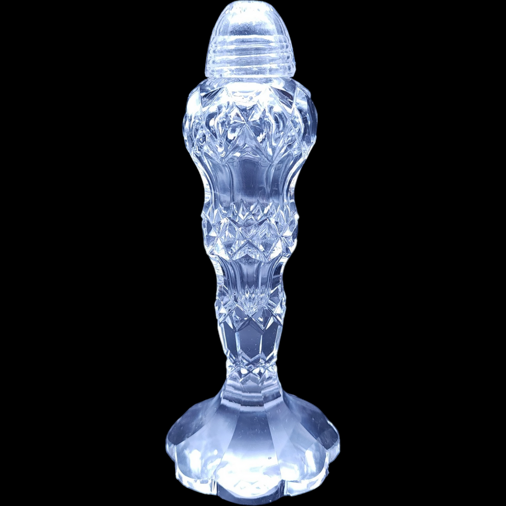 Czech  Diamond Cut Crystal Salt or Pepper Shaker