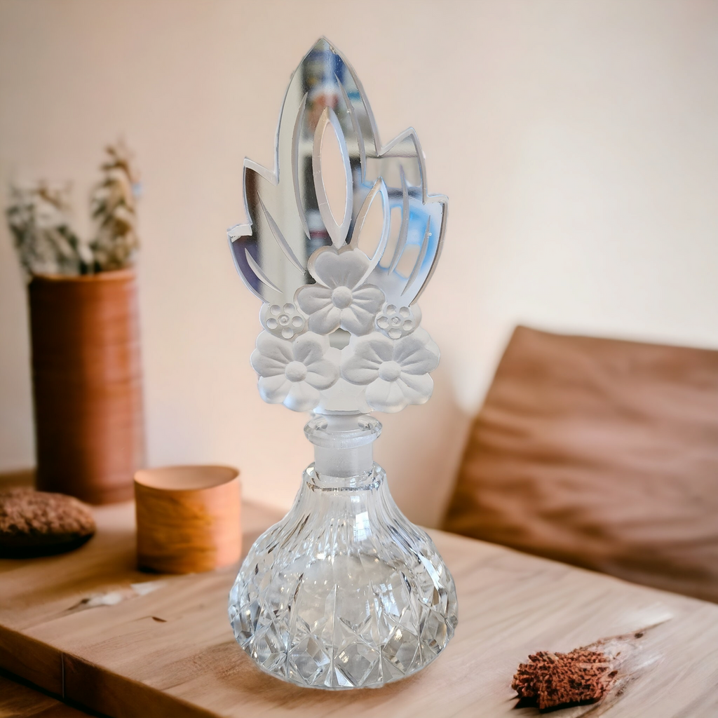 Czechoslovakia Cut Crystal Perfume Bottle