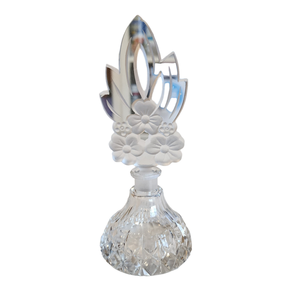 Czechoslovakia Cut Crystal Perfume Bottle