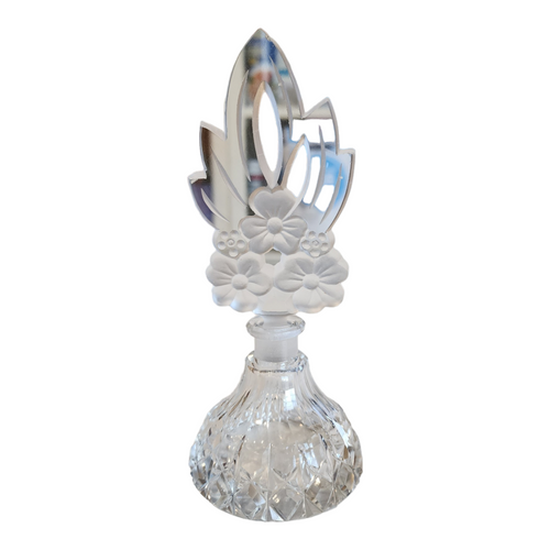 Czechoslovakia Cut Crystal Perfume Bottle