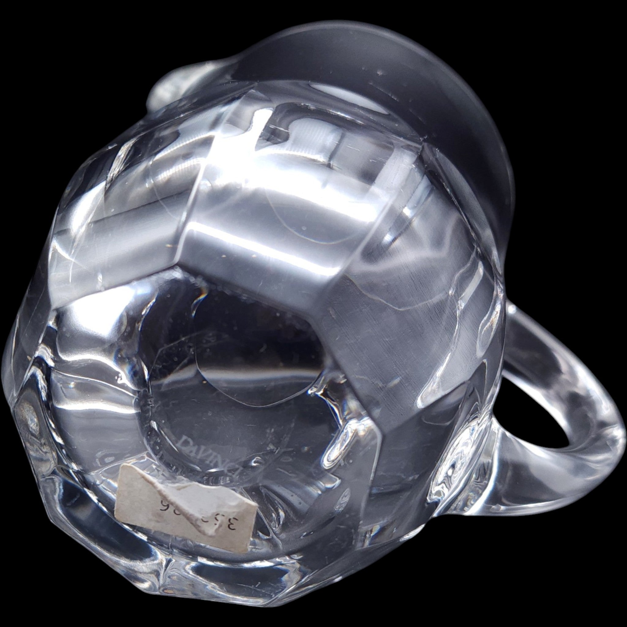 DaVinci Crystal Clear Glass Beverage Pitcher with Thumbprint Cut Base