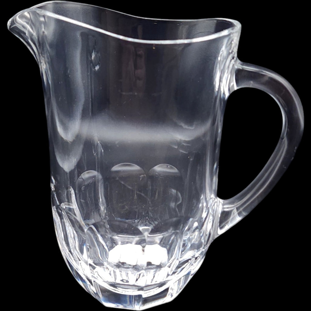DaVinci Crystal Clear Glass Beverage Pitcher with Thumbprint Cut Base