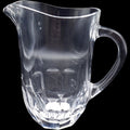 DaVinci Crystal Clear Glass Beverage Pitcher with Thumbprint Cut Base