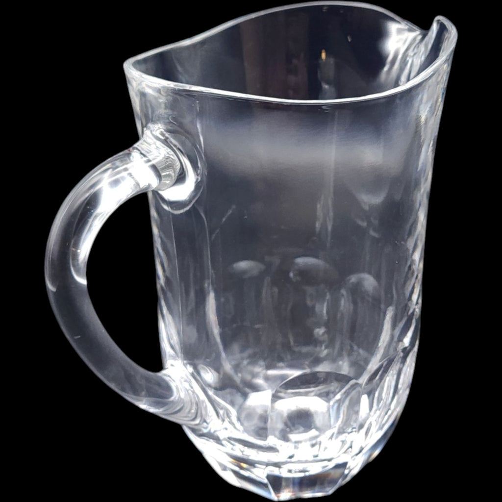 DaVinci Crystal Clear Glass Beverage Pitcher with Thumbprint Cut Base