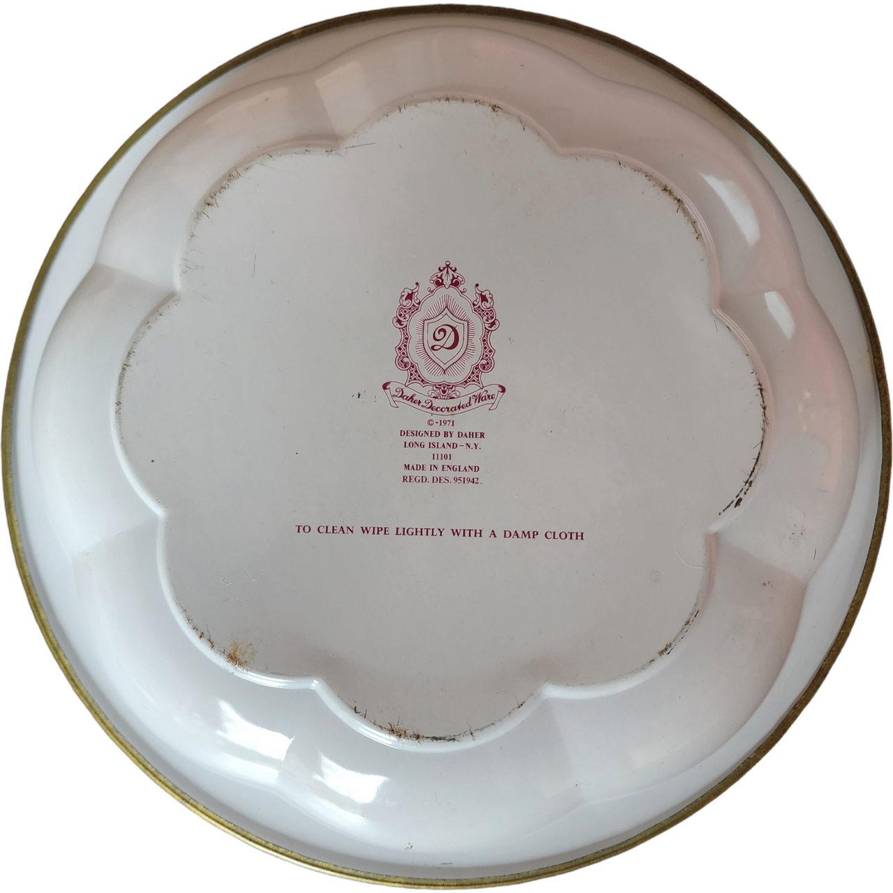 Daher Decorated Ware Round Tin Bowl Serving Tray England