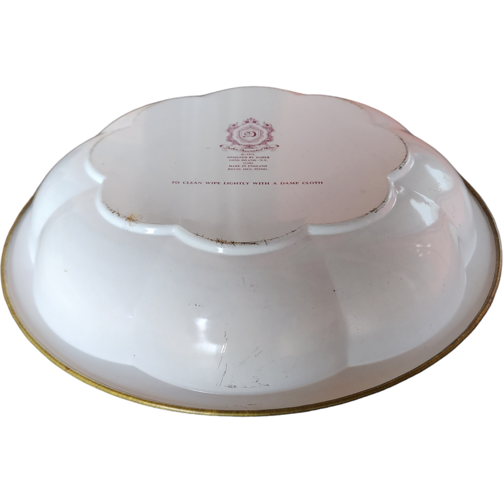 Daher Decorated Ware Round Tin Bowl Serving Tray England