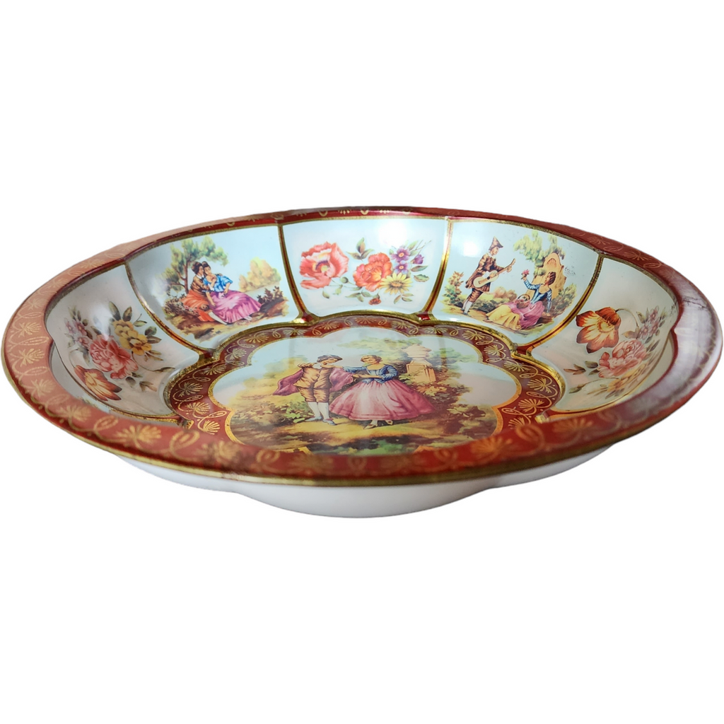 Daher Decorated Ware Round Tin Bowl Serving Tray England