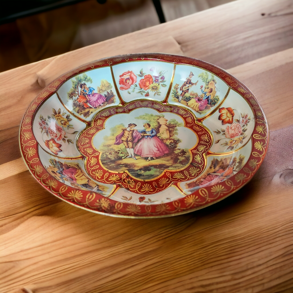 Daher Decorated Ware Round Tin Bowl Serving Tray England