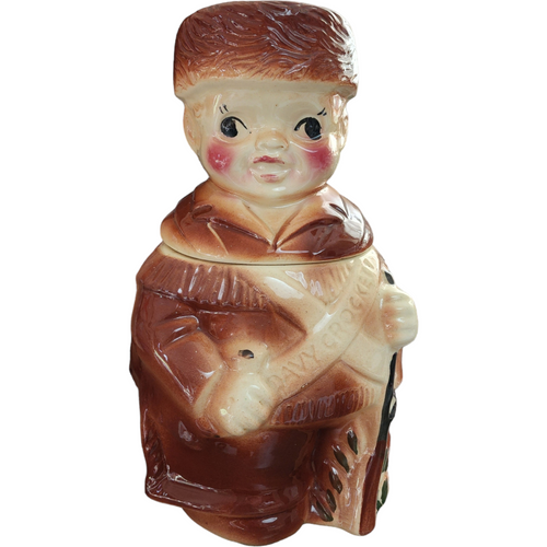 Davy Crockett American Bisque Cookie Jar