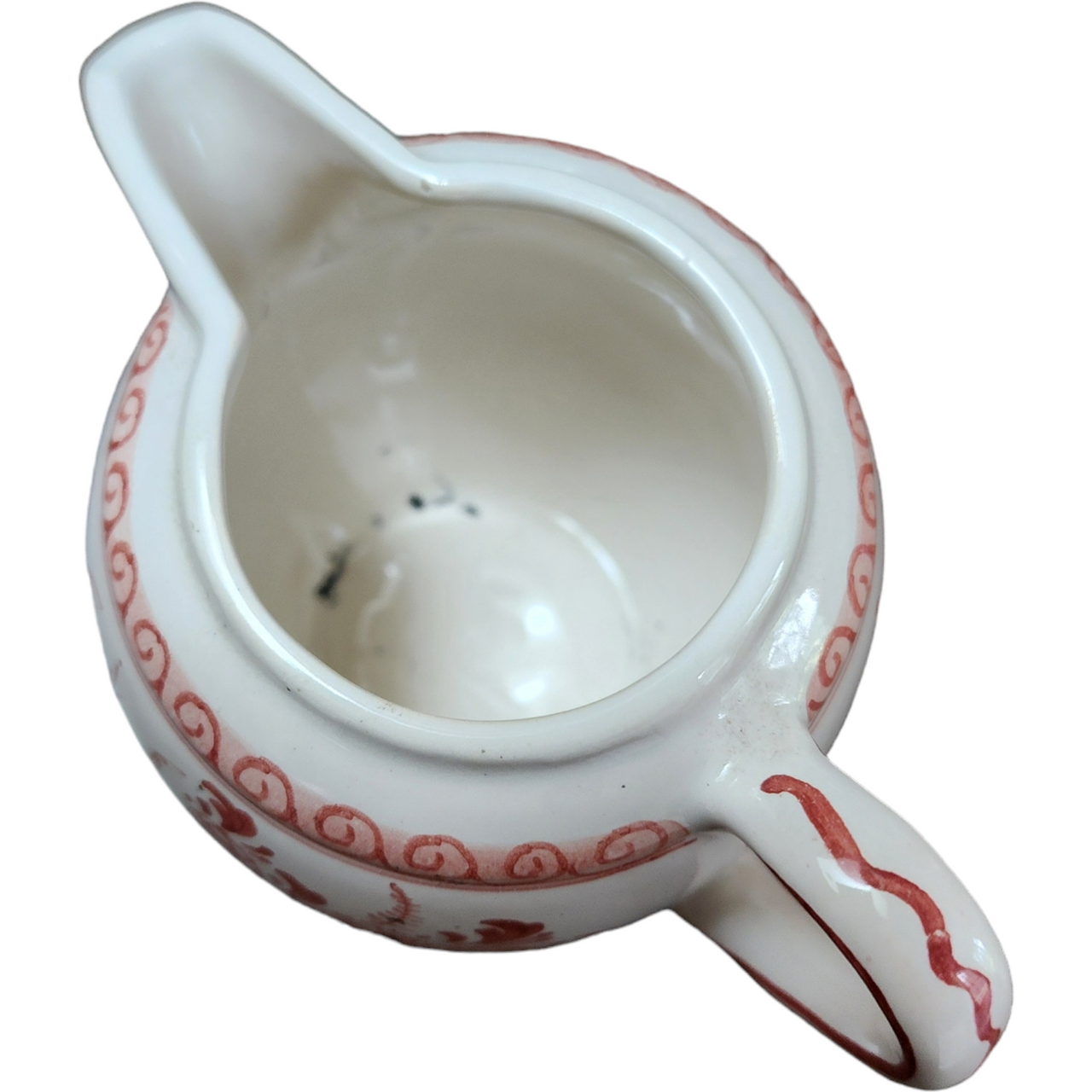 Delft Pottery Hand-Painted Ceramic Creamer with a Handle and Spout