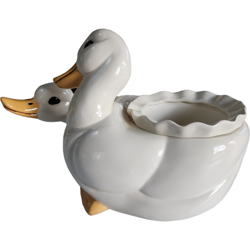 Takahashi Double Headed Duck Farm Animal Container Springtime Easter Planter