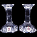 Dresden 24% Lead Crystal Taper Candlestick Holders Pair Germany 4.5