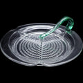 Duncan Miller Teardrop 3 Part Divided Dish Green Loop Center Handle
